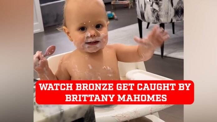 Brittany and Patrick Mahomes' son displayed mischievous behavior when he was unattended