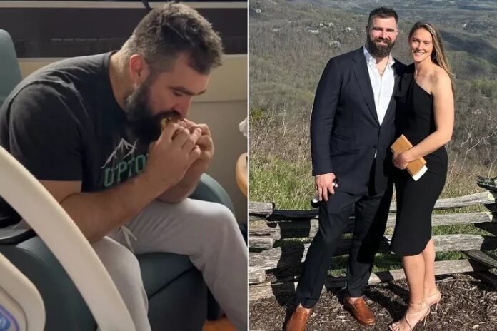 Kylie Kelce Jokingly Calls Out Husband Jason After He 'Left Her Out to Dry' on a Skiing Vacation