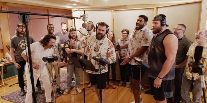 Chiefs' Travis Kelce is set to sing on charity Christmas album with his brother Jason and other Eagles offensive linemen On Christmas day