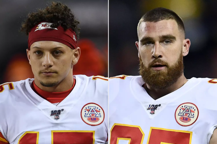 Kansas City Chiefs stars Patrick Mahomes and Travis Kelce have been labelled as 