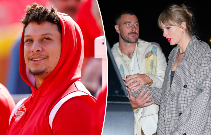 Patrick Mahomes Praises Taylor Swift, Says Travis Kelce Is 'Lucky Enough to Be With a Great Woman'