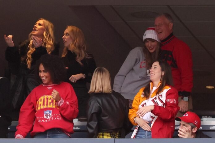 Taylor Swift's Dad Shared Her Birthday Cake at the Chiefs Game with the Suite Next Door — Watc