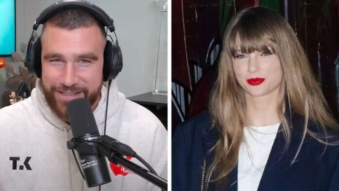 Travis Kelce talks about Taylor swift: Obviously I've never dated anyone with that kind of aura about them. … I've never dealt with it. But at the same time, I'm not running away from any of it