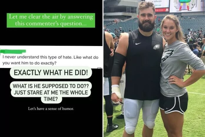 Kylie Kelce Urges Fans Upset She Called Out Husband Jason Kelce to 'Have a Sense of Humor'