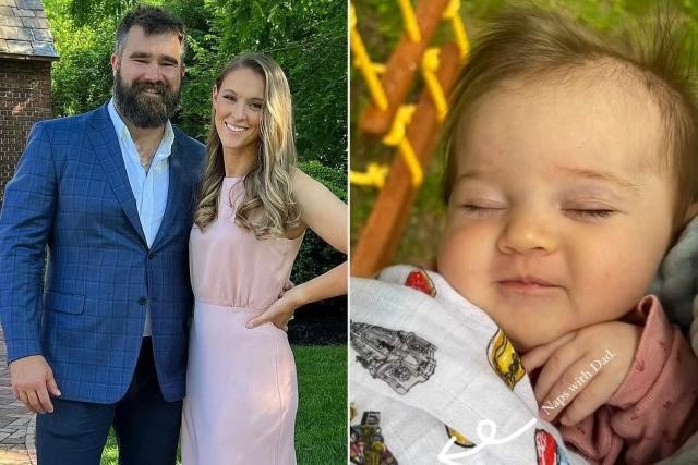 "I feel like a complete man now' Reaction as Jason Kelce and Kylie Kelce share photos of their new born Baby amid Celebration 