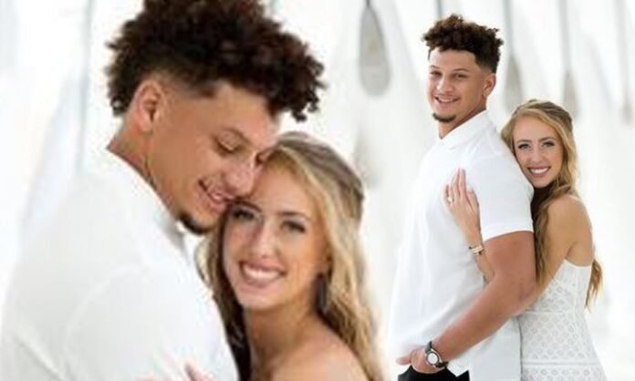 Patrick Mahomes' fiancée Brittany Matthews reveals they have a 'date and place' planned for their wedding Anniversary this year...