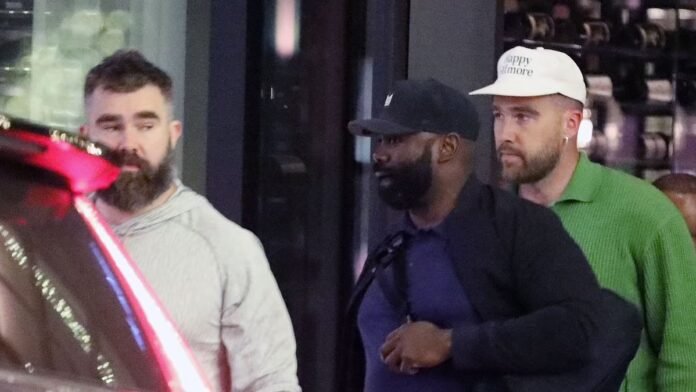 Travis and Jason Kelce were spotted stepping out for dinner in Los Angeles this week as their fame continues to skyrocket.