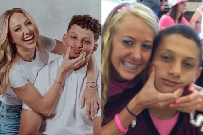 Patrick and Brittany Mahomes recreate their iconic high school photo