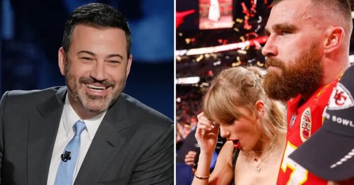 Jimmy Kimmel Jokes Travis Kelce Is 'Still' Taylor Swift's 'Broke Boyfriend' Despite $34 Million Chiefs Contract