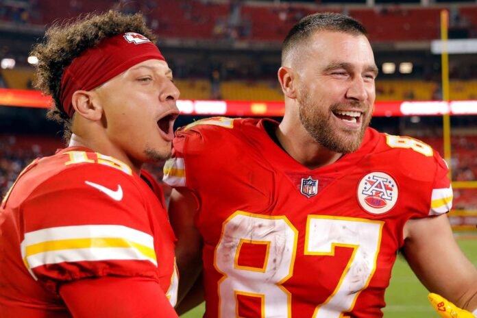 Patrick Mahomes says Travis Kelce is a bad influence and limits his time with him to the amazement of fans