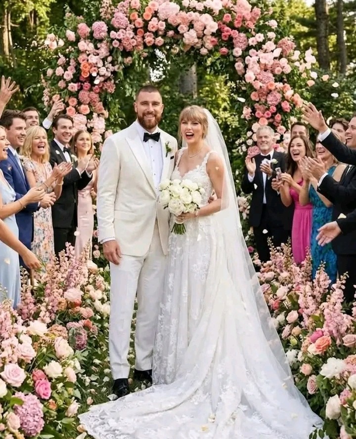 TRAVIS KELCE AND TAYLOR SWIFT just made the BIGGEST, happiest announcement of their lives together! After years of sweet, private love built through support, patience, and shared dreams, they dropped the ultimate bombshell in the most romantic way – cheers exploding everywhere!