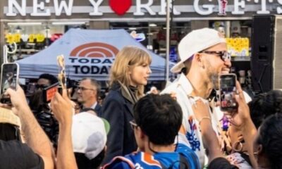 Taylor Swift Spotted Alongside New York Knicks Players During Championship Parade as Pop Superstar Prepares to Headline Grand Finale Performance