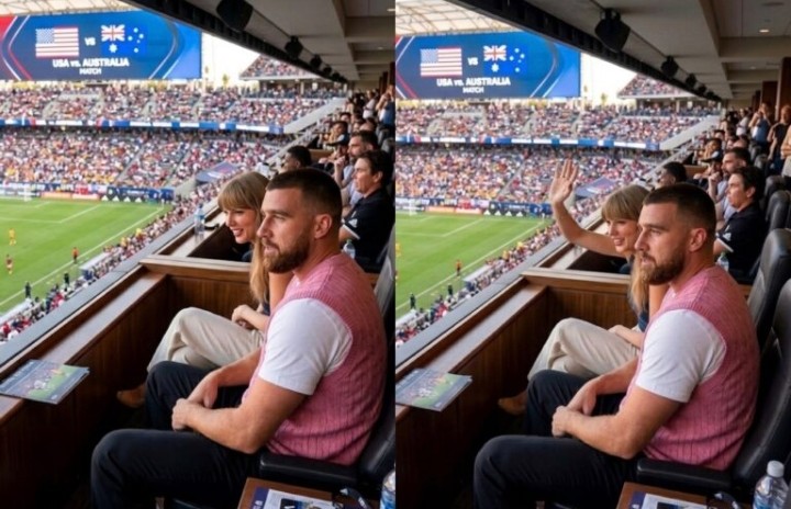Loved-Up Duo Taylor Swift and Travis Kelce Spotted Cheering from the Stands at USA-Australia FIFA World Cup Match