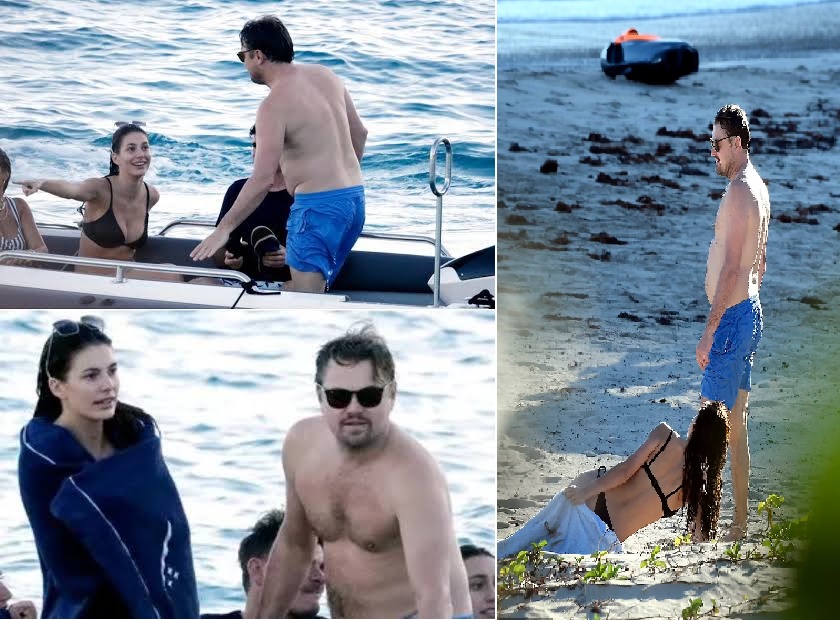 Leonardo DiCaprio's bikini-clad girlfriend Camila Morrone shakes her body on the beaches of St. Barts as the couple enjoy a splash in the ocean and boat ride during trip to paradise